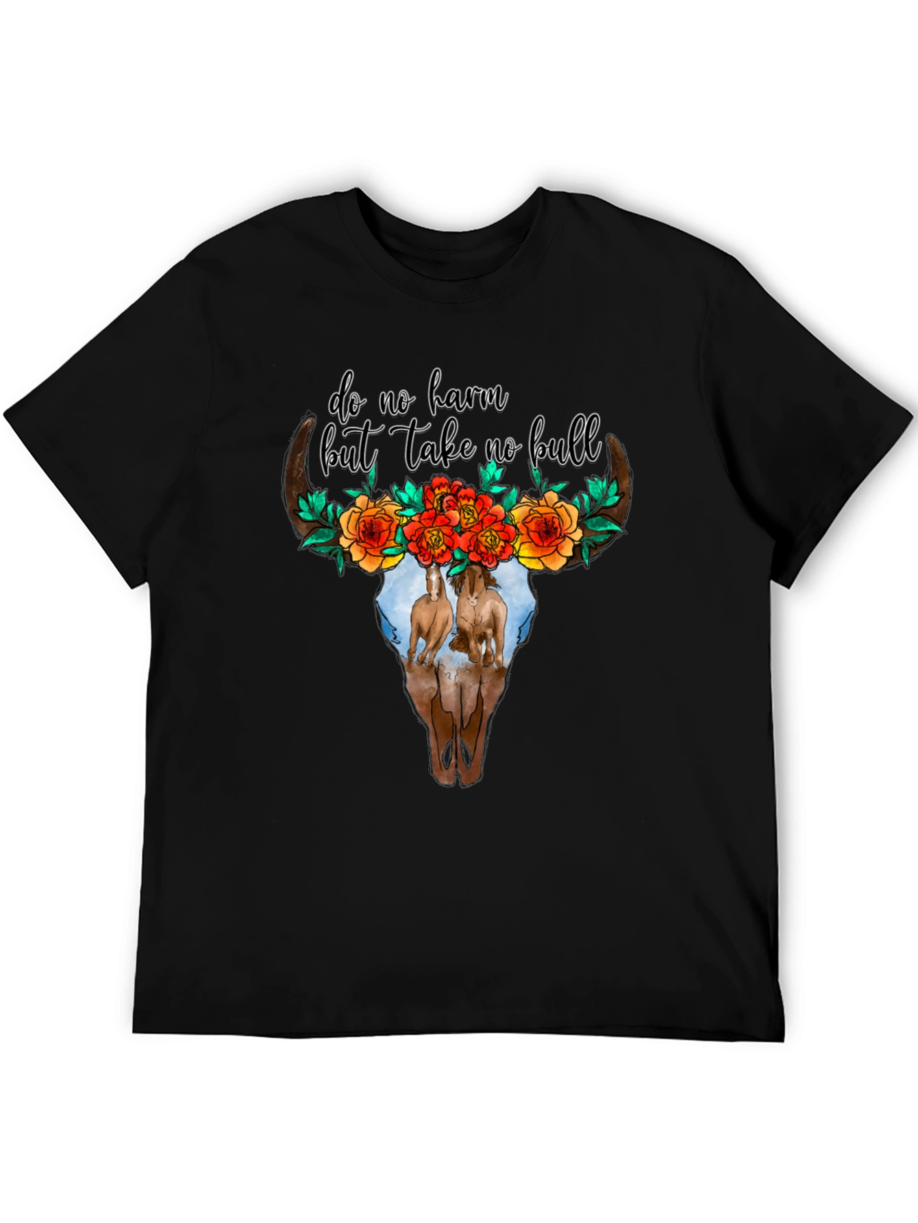 Do No Harm Bull Skull Tee