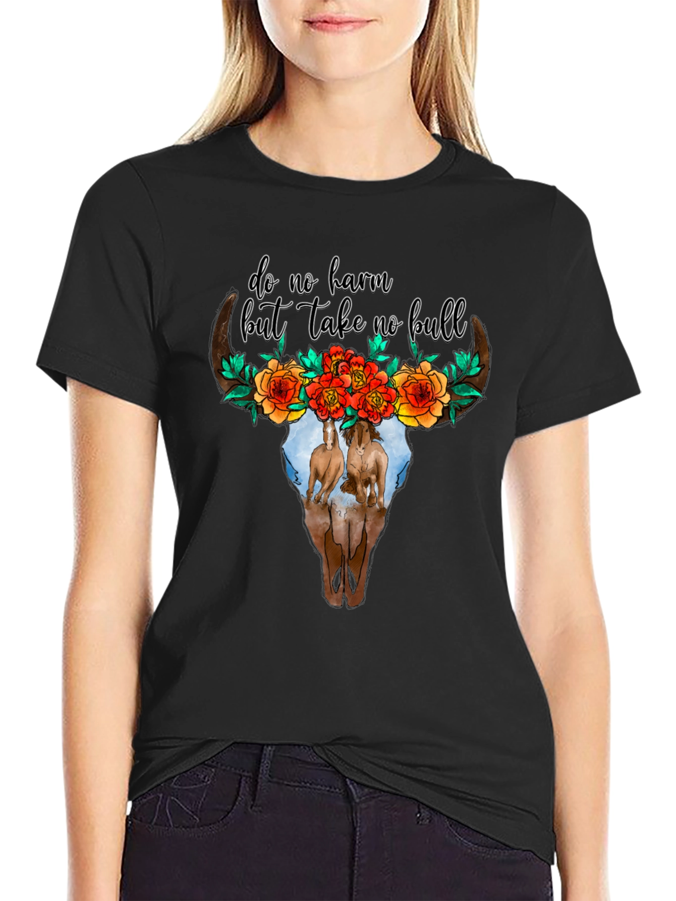 Do No Harm Bull Skull Tee