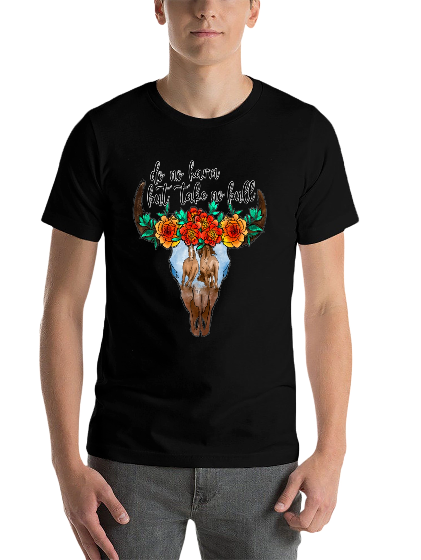 Do No Harm Bull Skull Tee