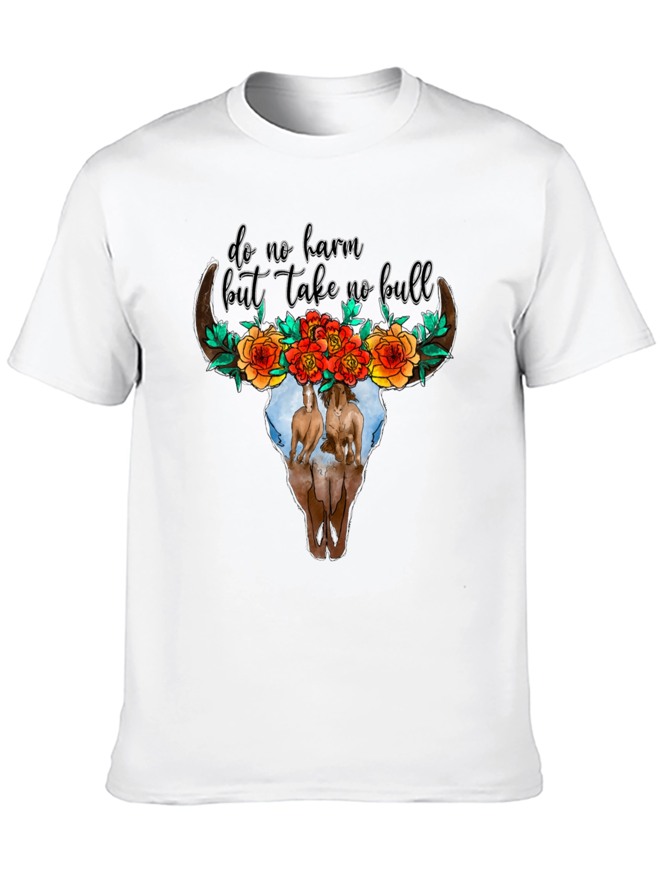 Do No Harm Bull Skull Tee