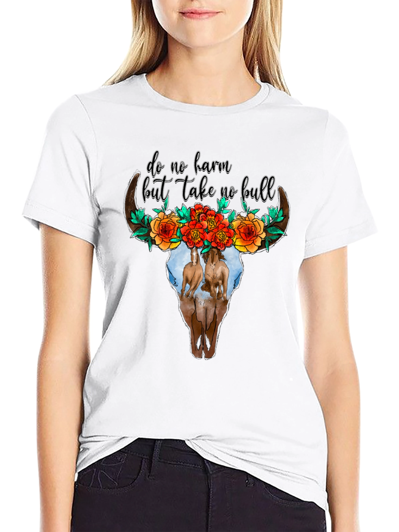 Do No Harm Bull Skull Tee