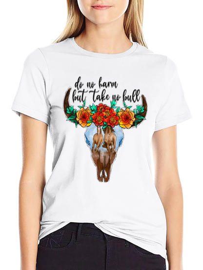 Do No Harm Bull Skull Tee