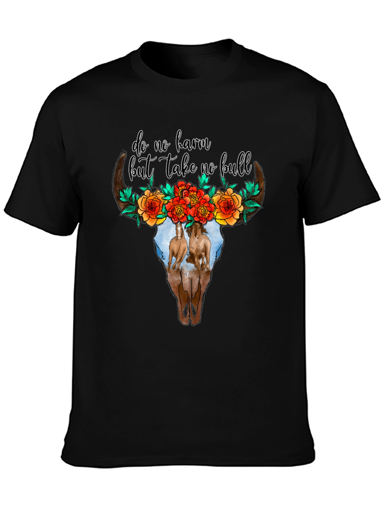 Do No Harm Bull Skull Tee