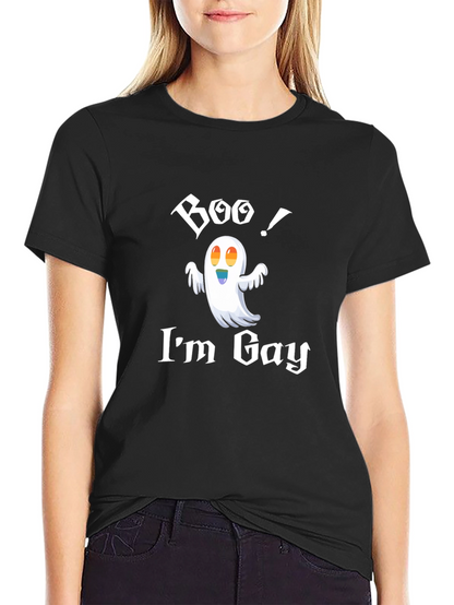 Boo! Im Gay T-Shirt - Halloween Ghost Pride Tee