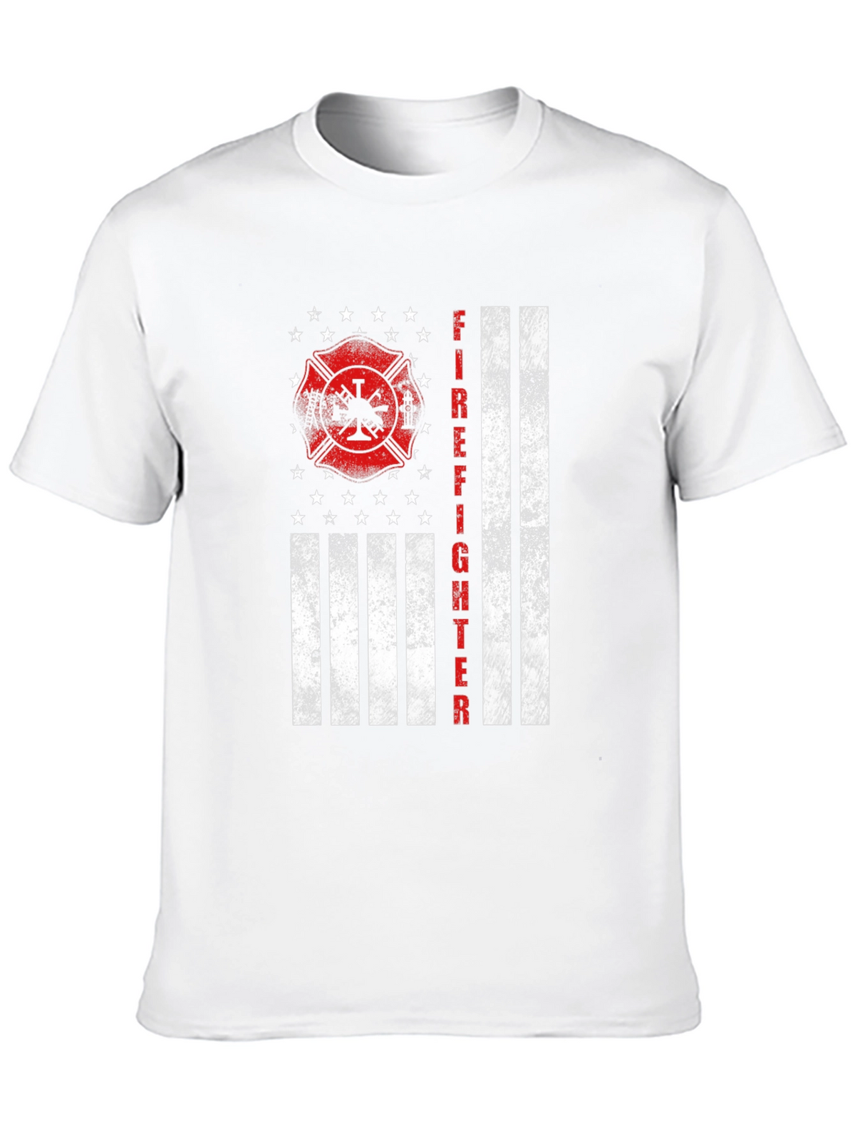 Firefighter Flag Graphic T-Shirt