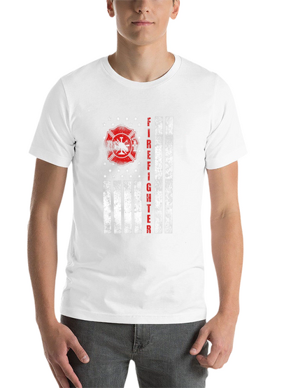 Firefighter Flag Graphic T-Shirt
