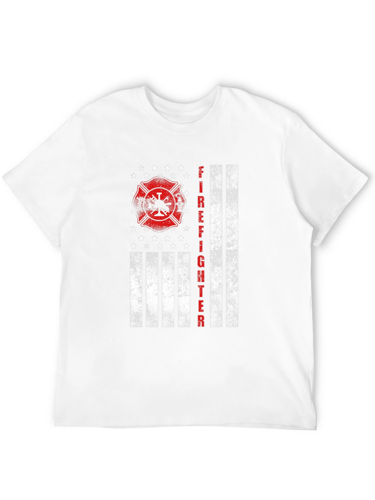 Firefighter Flag Graphic T-Shirt