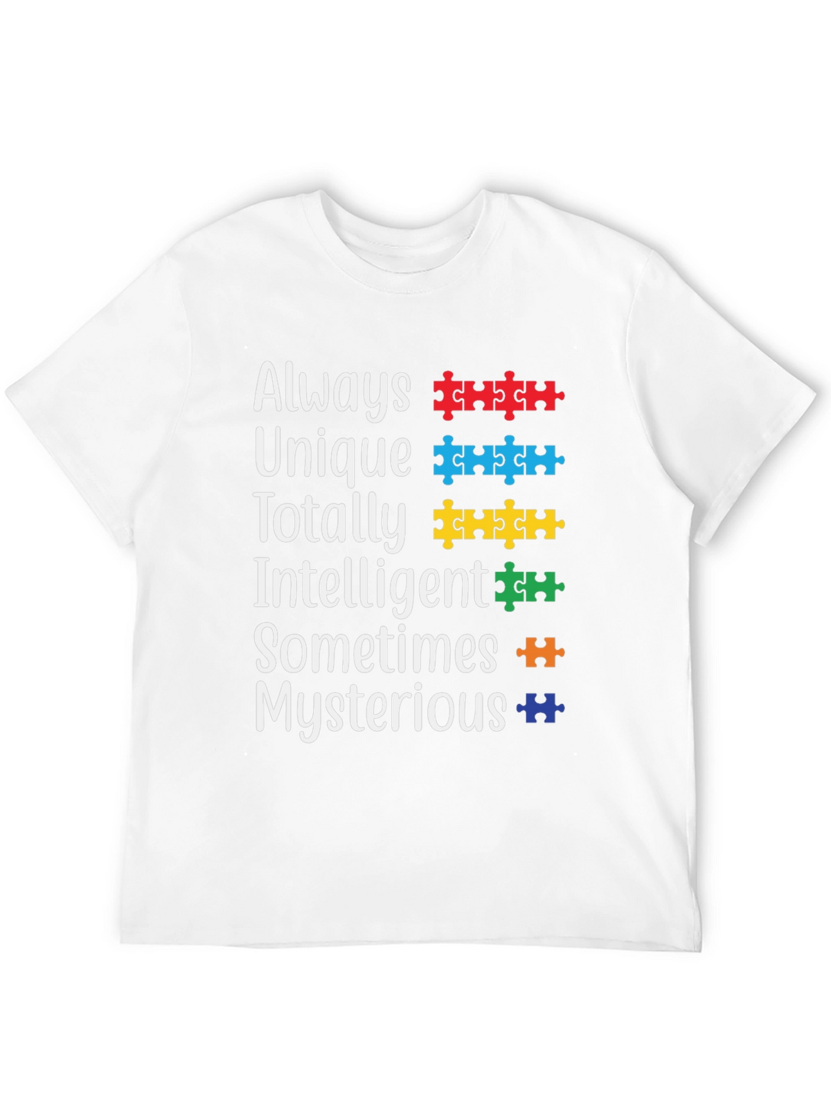Autism Awareness T-Shirt: Unique Intelligent & Mysterious