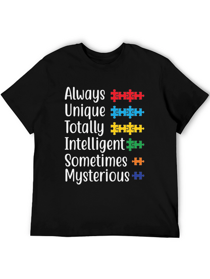 Autism Awareness T-Shirt: Unique Intelligent & Mysterious