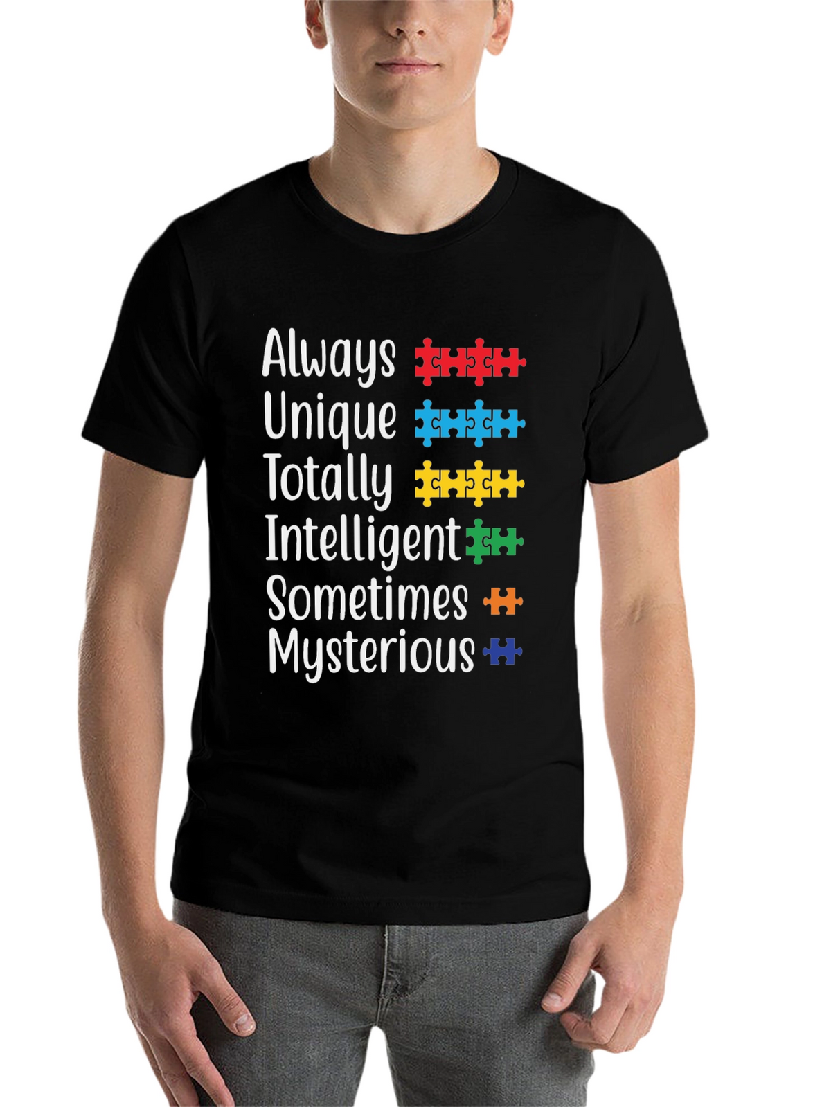 Autism Awareness T-Shirt: Unique Intelligent & Mysterious