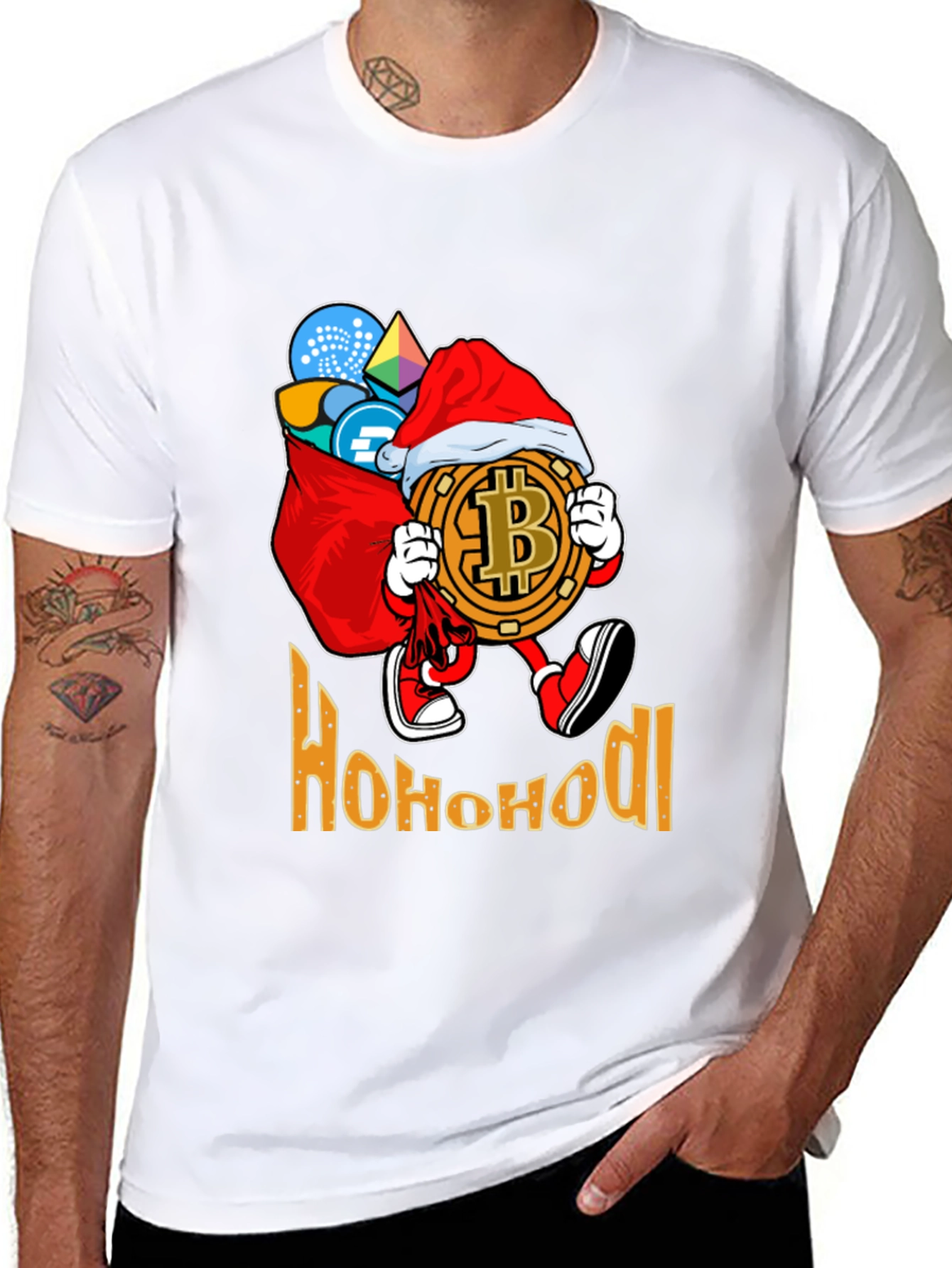 Ho Ho HODL Bitcoin Christmas T-Shirt