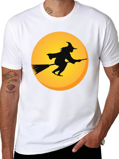 Witch on Broomstick T-Shirt - Halloween Apparel