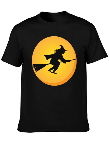 Witch on Broomstick T-Shirt - Halloween Apparel