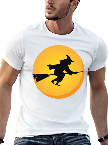 Witch on Broomstick T-Shirt - Halloween Apparel