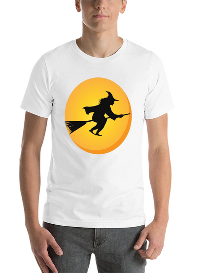 Witch on Broomstick T-Shirt - Halloween Apparel