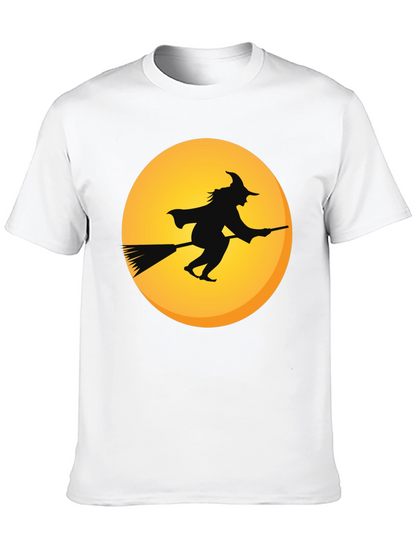 Witch on Broomstick T-Shirt - Halloween Apparel