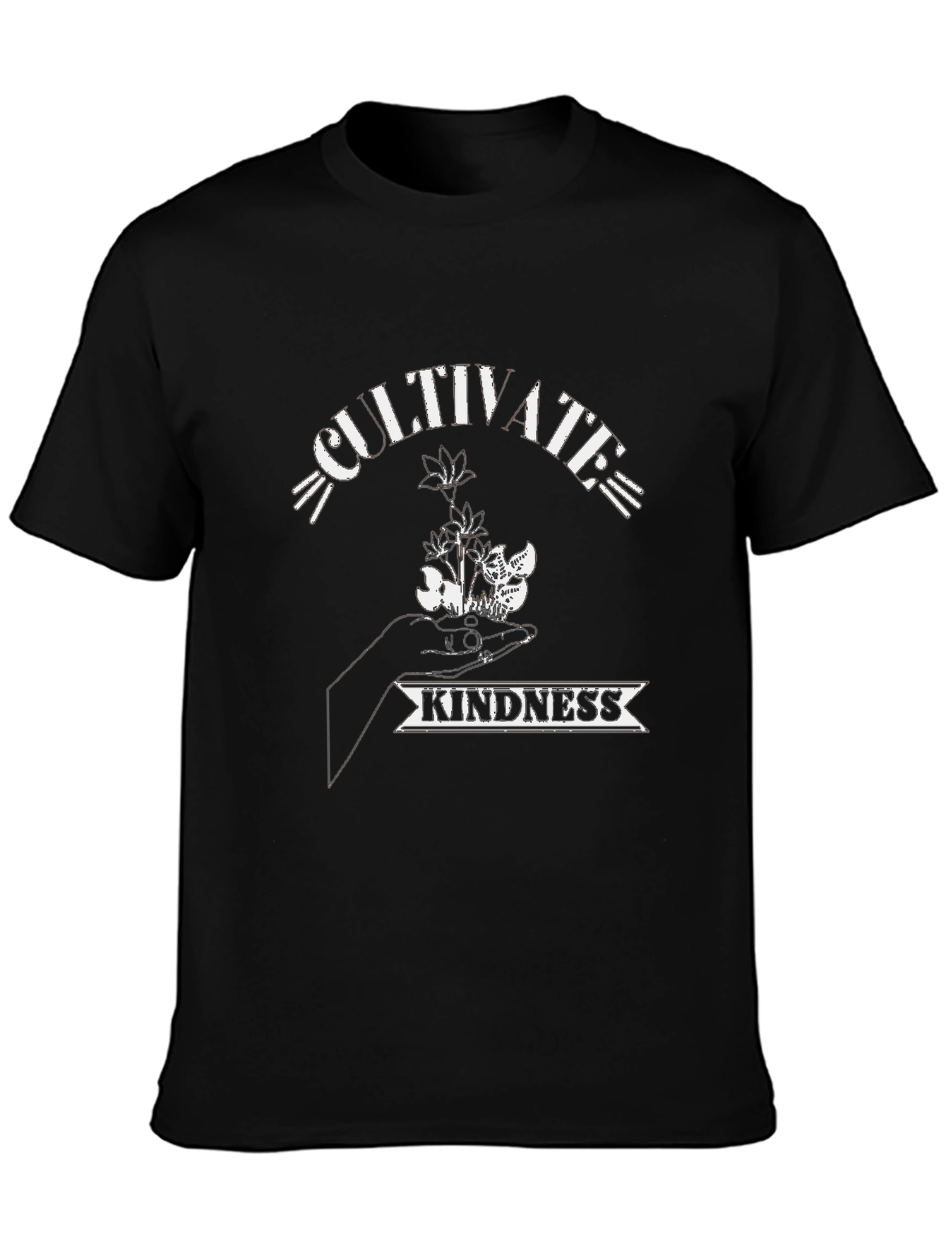 Cultivate Kindness Black Graphic T-Shirt