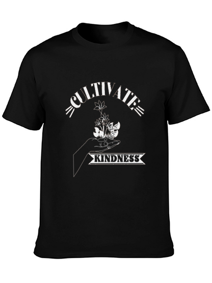 Cultivate Kindness Black Graphic T-Shirt