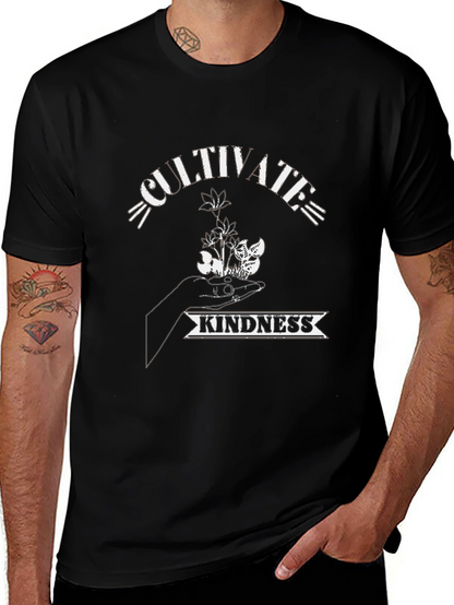 Cultivate Kindness Black Graphic T-Shirt