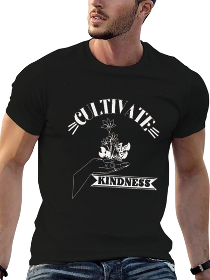 Cultivate Kindness Black Graphic T-Shirt