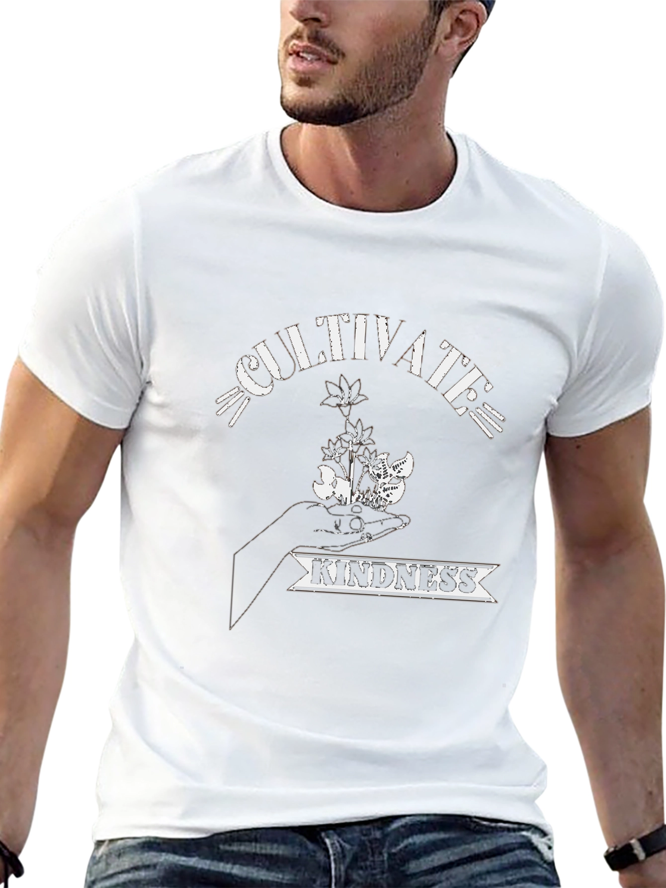 Cultivate Kindness Black Graphic T-Shirt