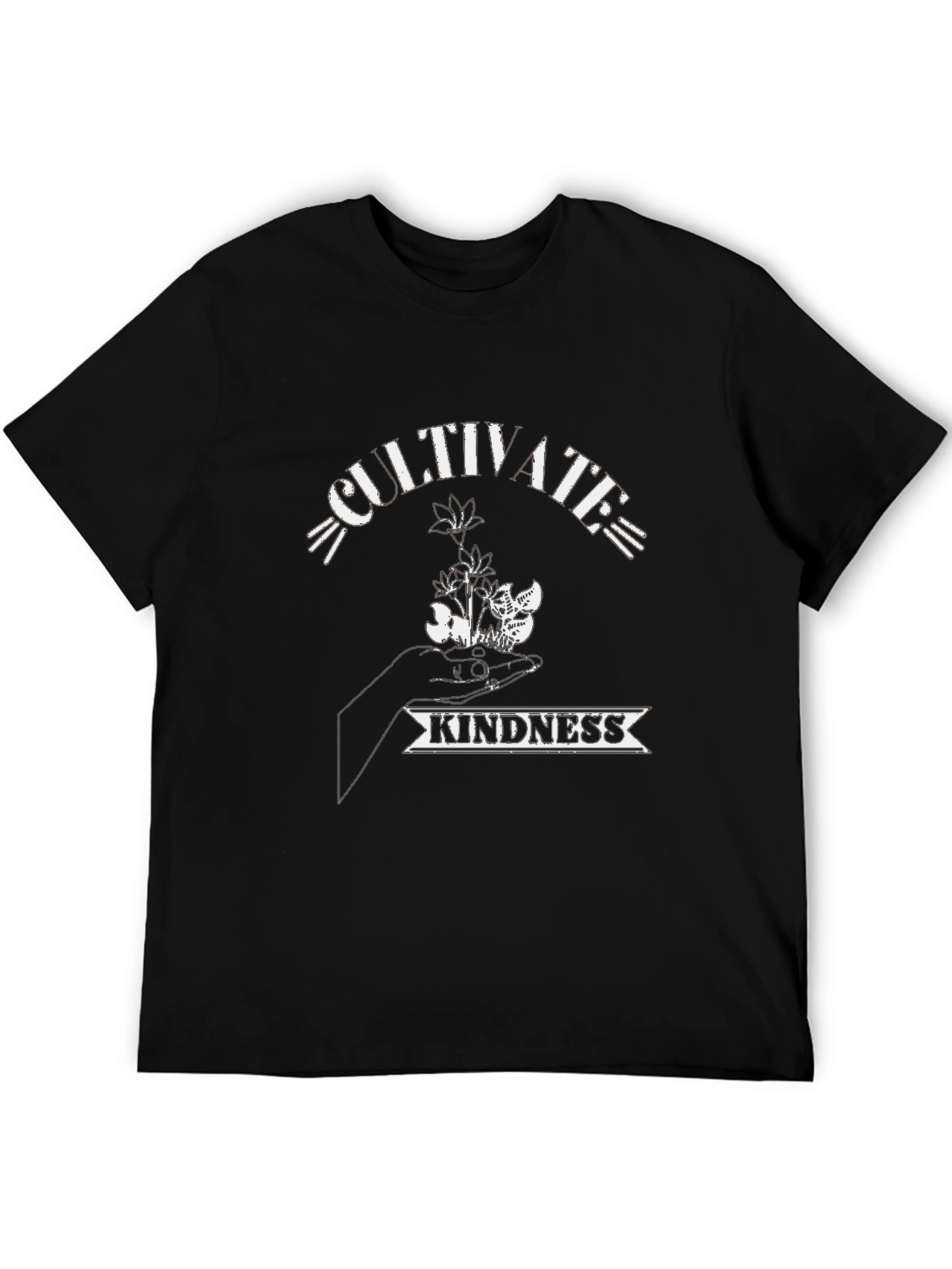 Cultivate Kindness Black Graphic T-Shirt