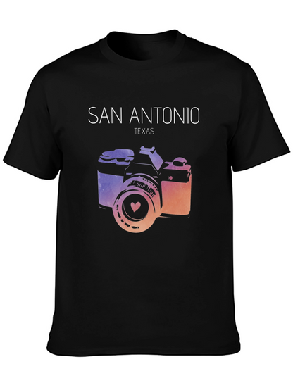 San Antonio Texas Camera Graphic Tee