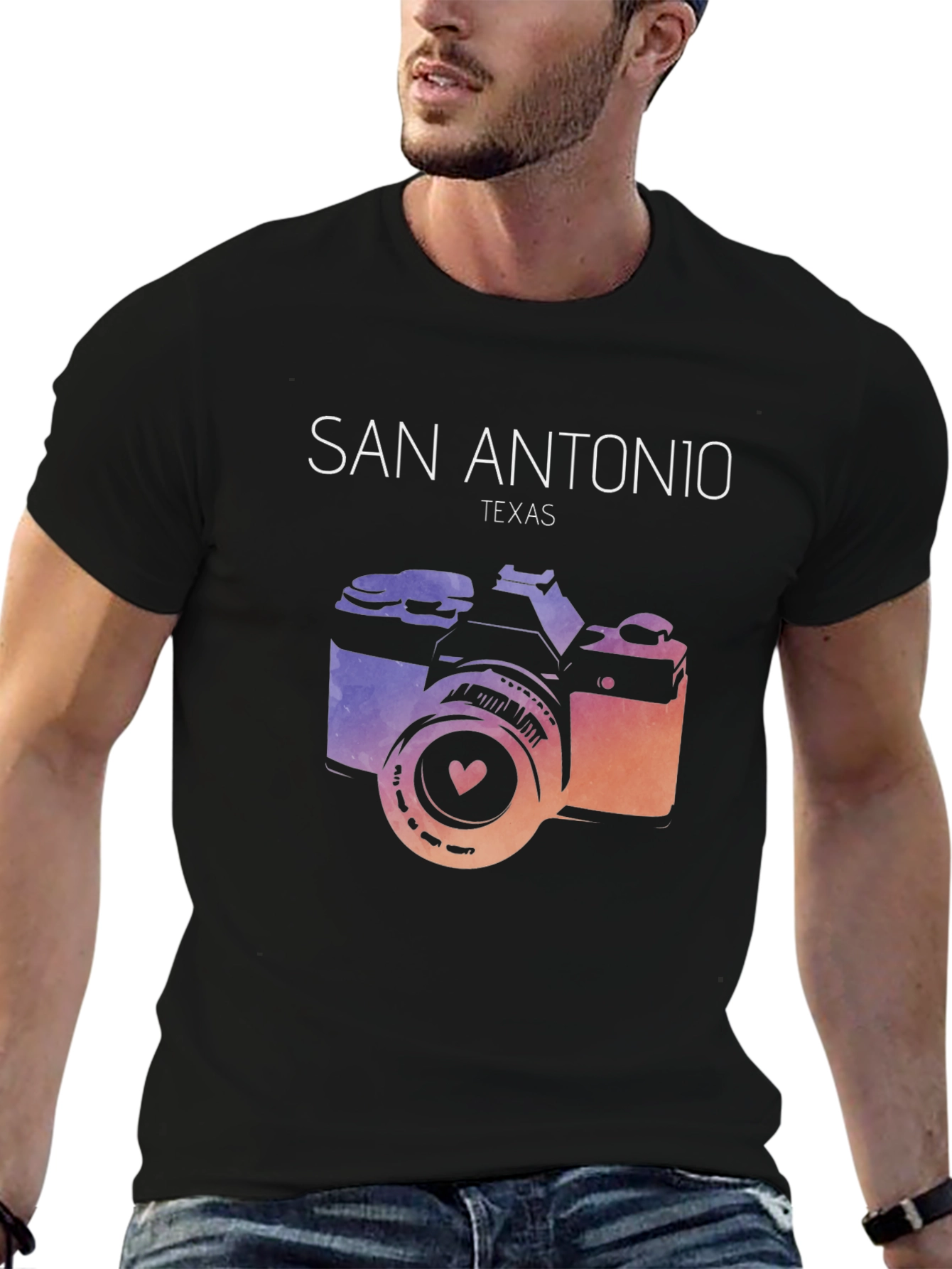 San Antonio Texas Camera Graphic Tee