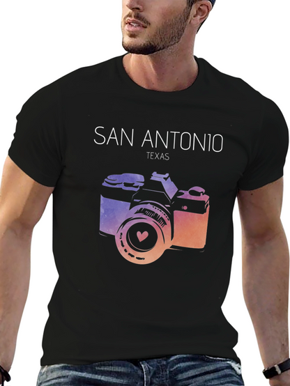 San Antonio Texas Camera Graphic Tee