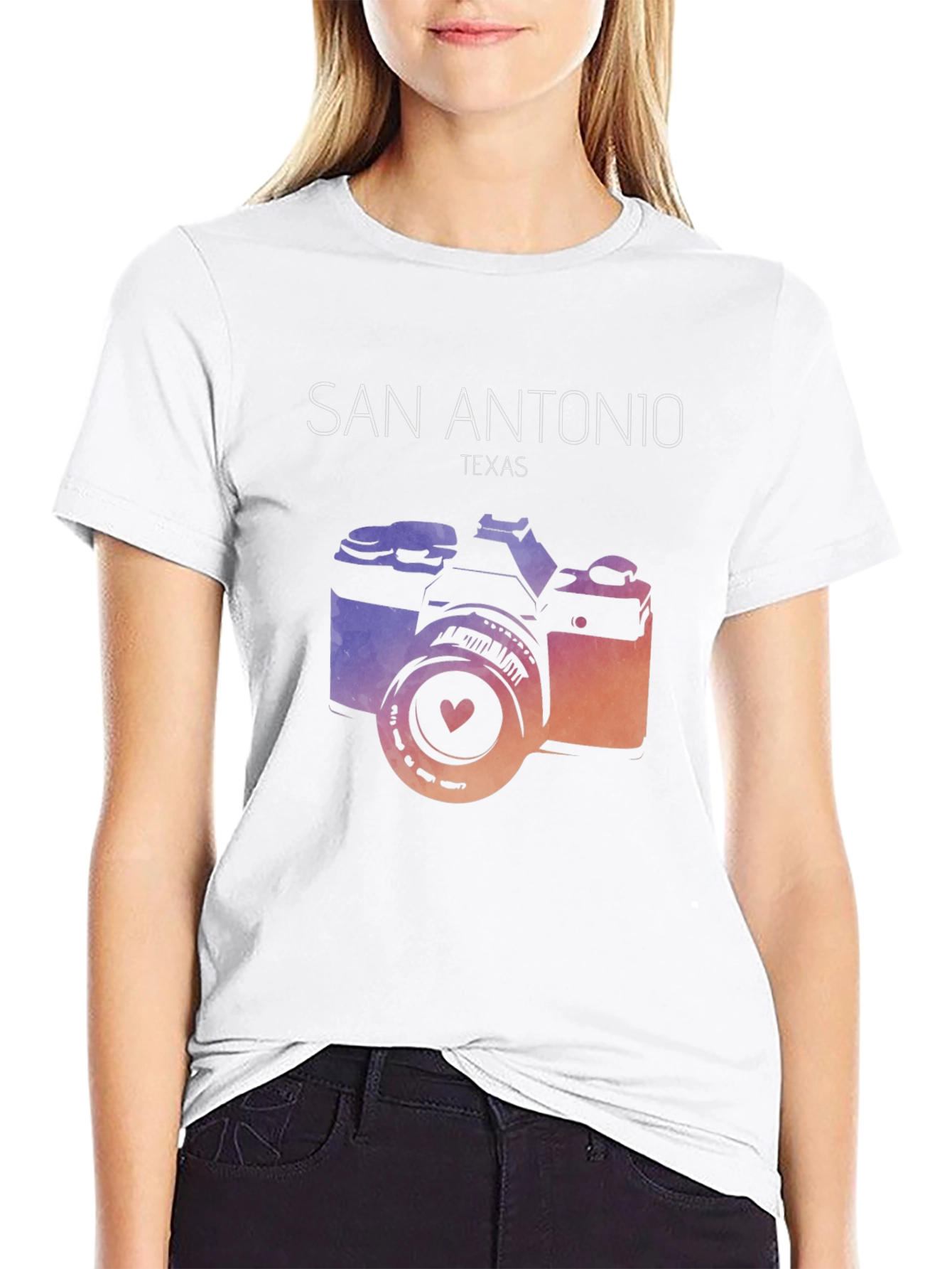 San Antonio Texas Camera Graphic Tee