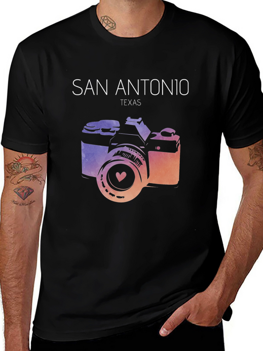 San Antonio Texas Camera Graphic Tee
