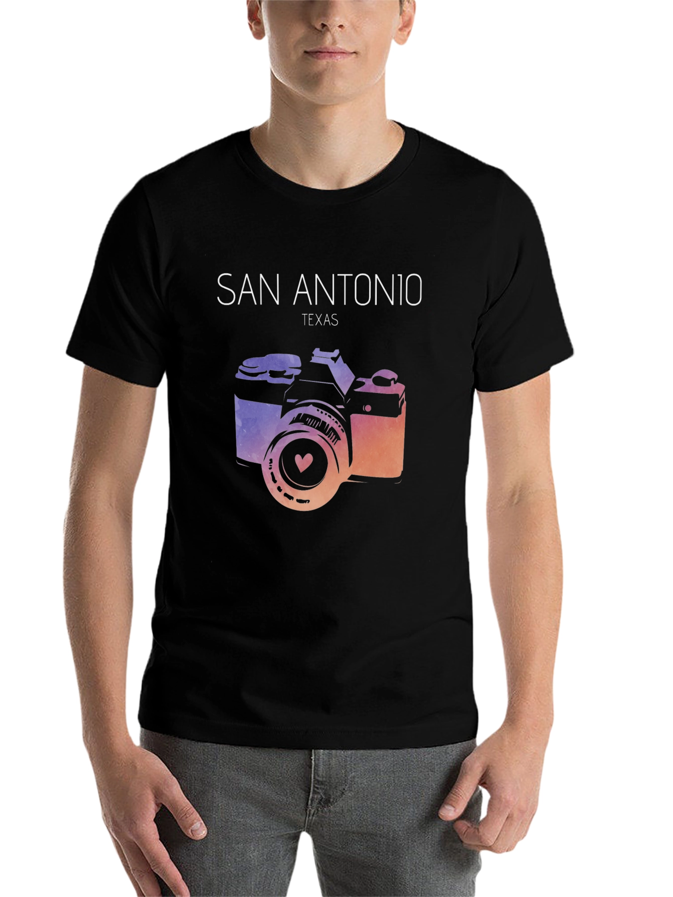 San Antonio Texas Camera Graphic Tee