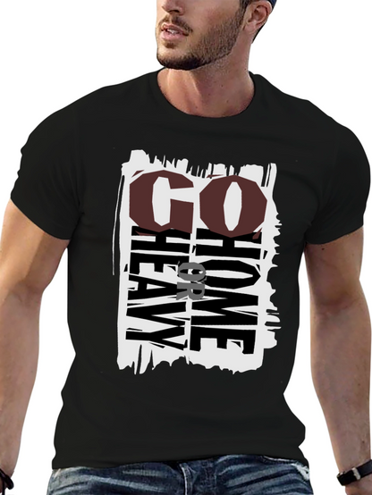 Go Heavy Or Go Home Black Graphic Tee
