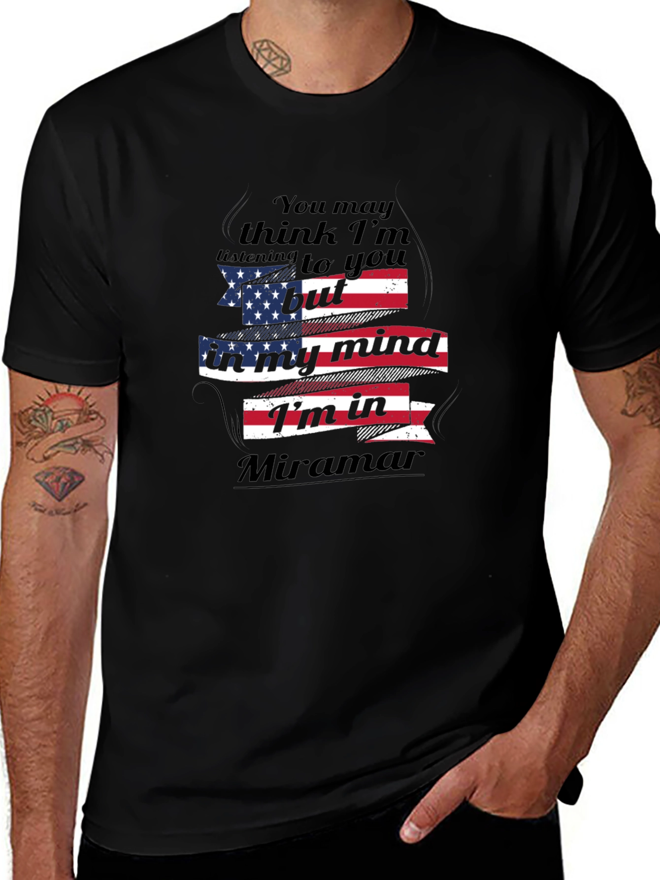 Miramar Mind T-Shirt - Patriotic Novelty Tee