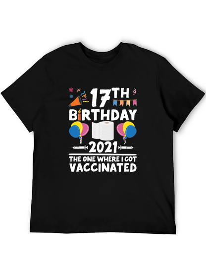17th Birthday Vaccinated 2021 T-Shirt