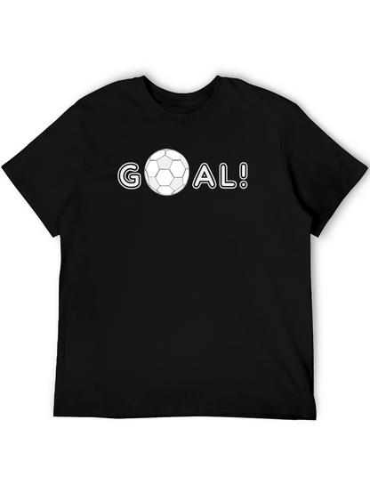 GOAL! Soccer Ball Graphic Tee - Stylish Black T-Shirt