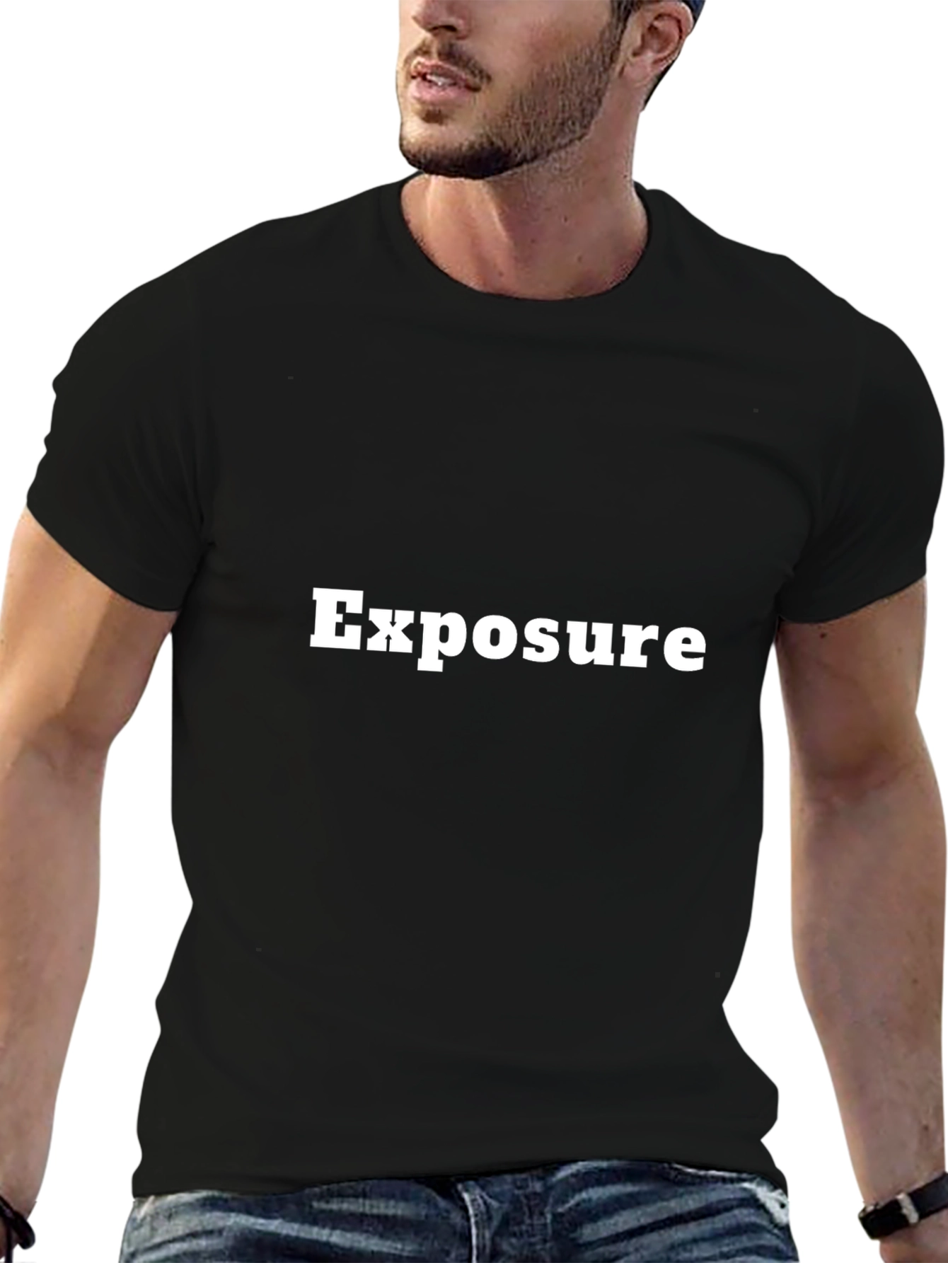 Exposure Black Graphic Tee - Bold Statement Style