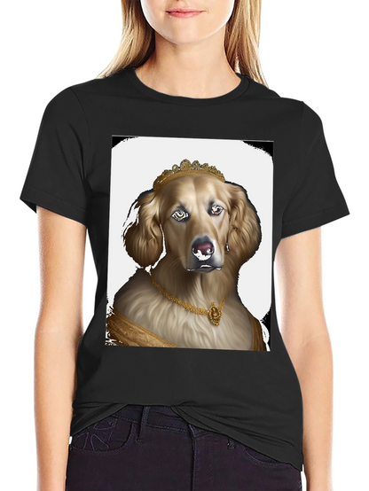 Dog Queen Graphic Tee - Black Cotton T-Shirt