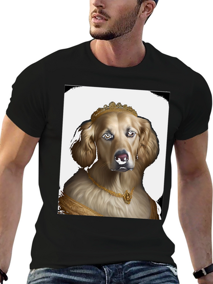 Dog Queen Graphic Tee - Black Cotton T-Shirt