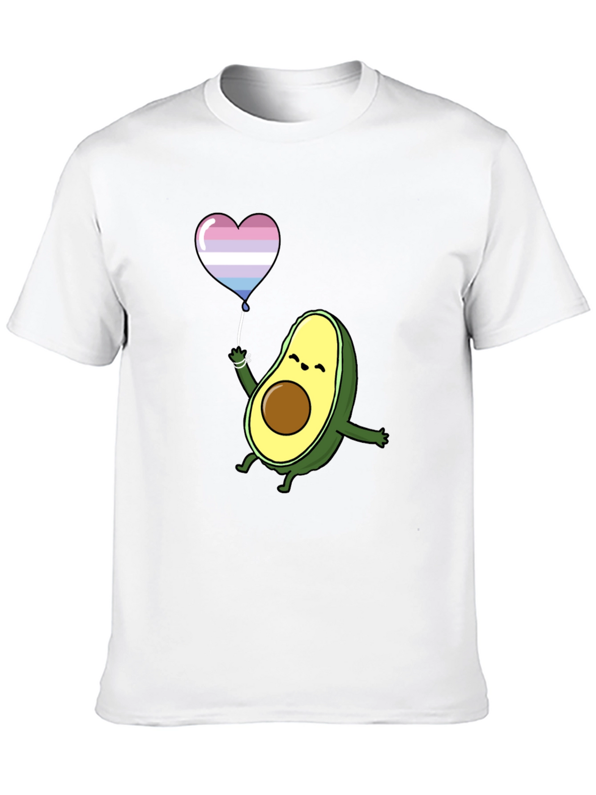 Avocado LGBT Pride Heart Balloon T-Shirt