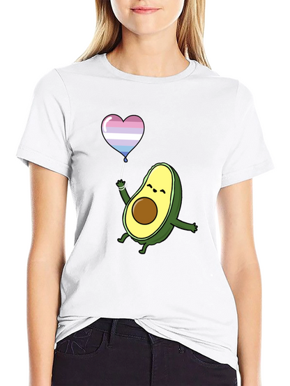 Avocado LGBT Pride Heart Balloon T-Shirt