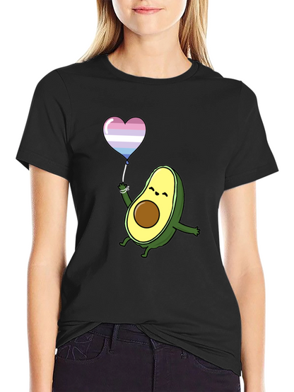 Avocado LGBT Pride Heart Balloon T-Shirt