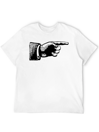 Pointing Finger Graphic Tee - Classic Black