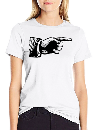 Pointing Finger Graphic Tee - Classic Black