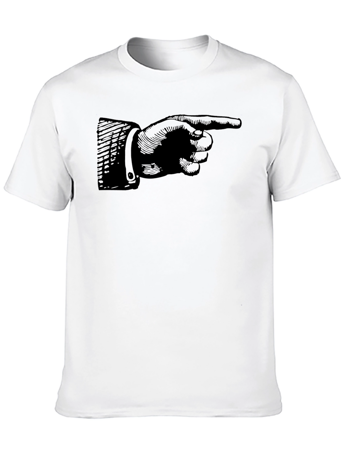 Pointing Finger Graphic Tee - Classic Black