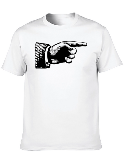 Pointing Finger Graphic Tee - Classic Black