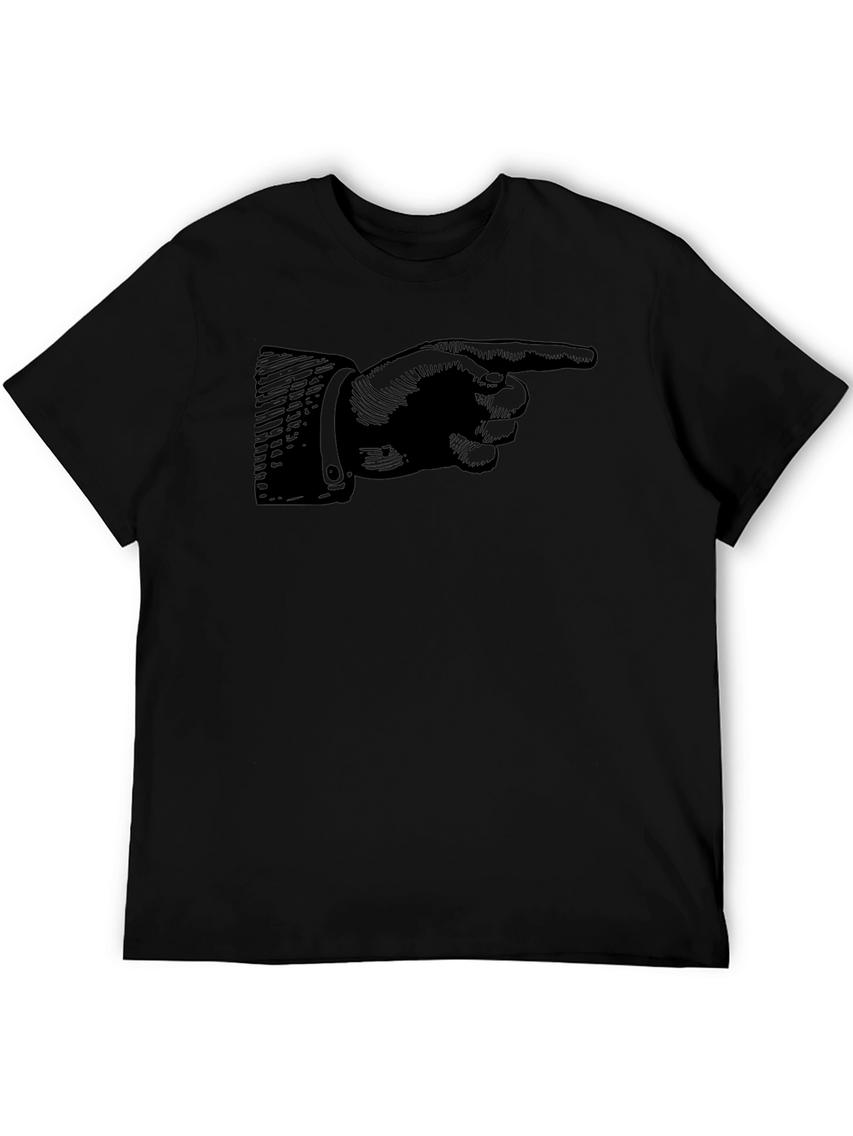Pointing Finger Graphic Tee - Classic Black