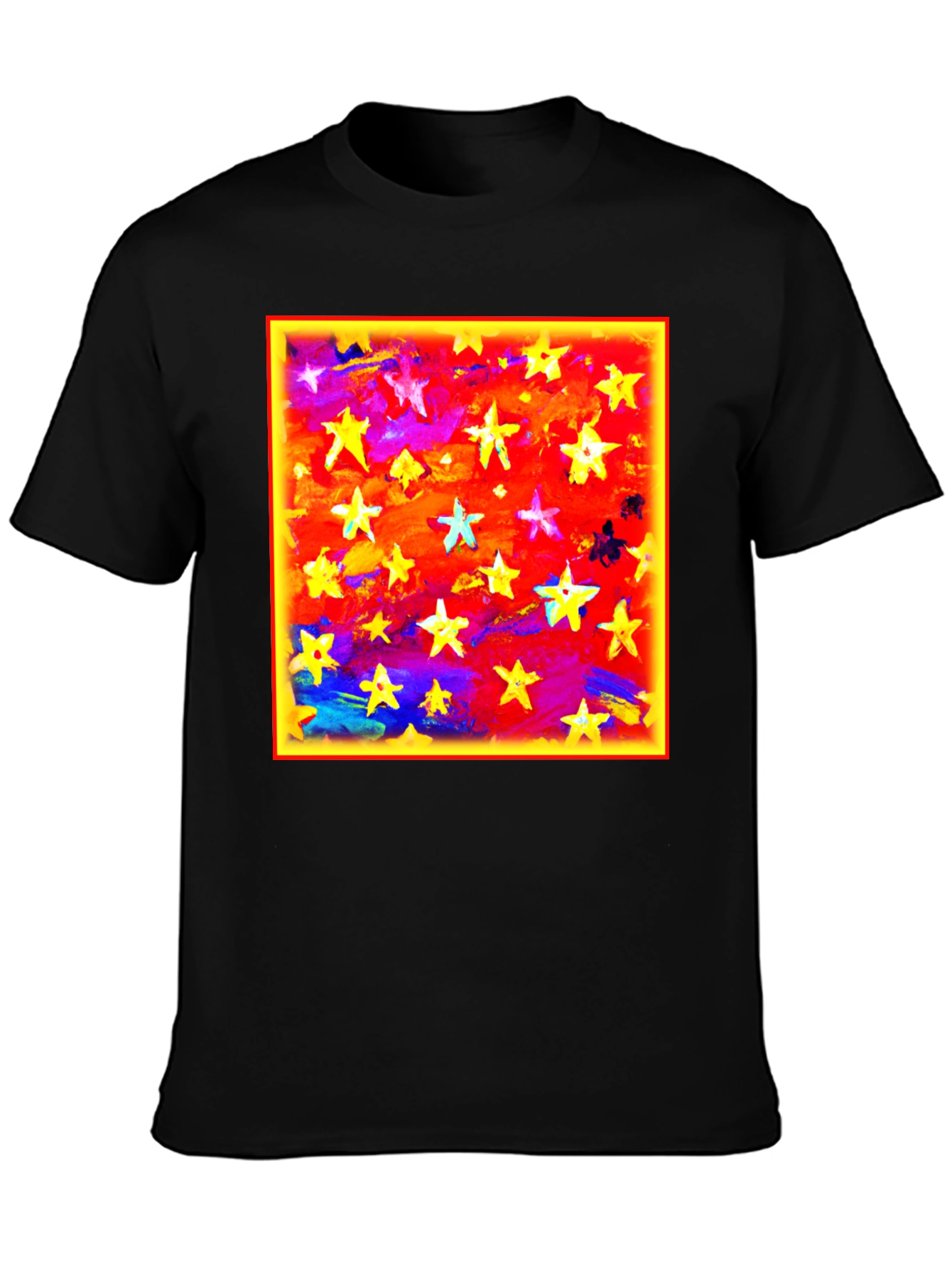 Starry Sky Graphic Tee - Bold Artistic Design