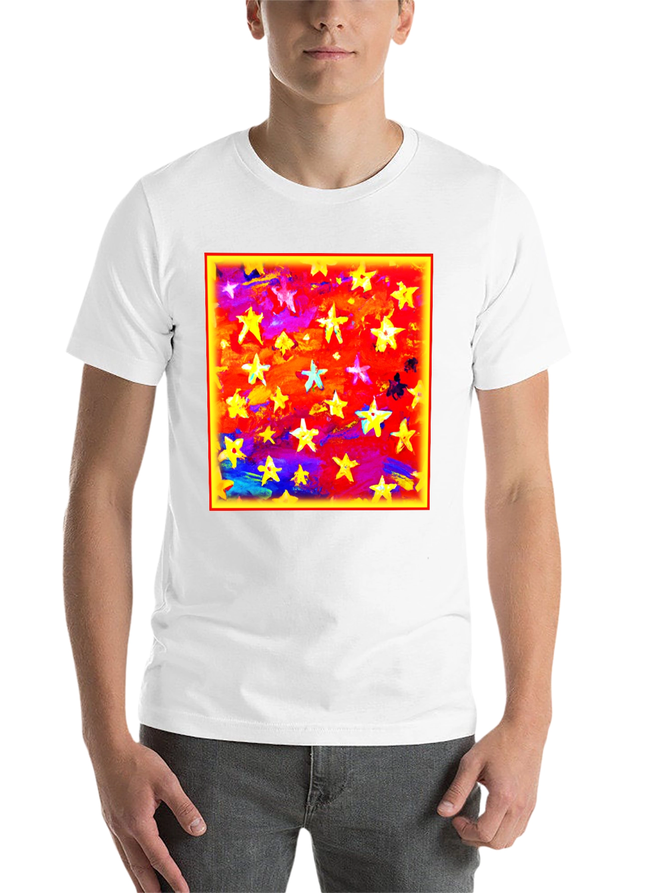 Starry Sky Graphic Tee - Bold Artistic Design