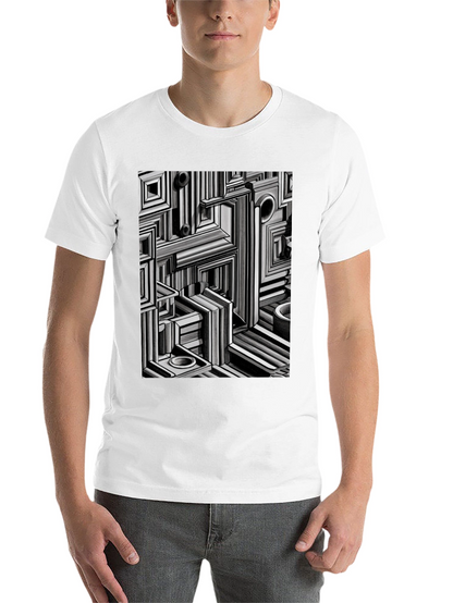 Abstract Geometric Maze Pattern T-Shirt